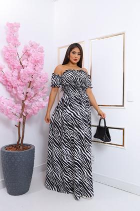 Imagem de Vestido longo cigana com elastex de tecido viscolinho