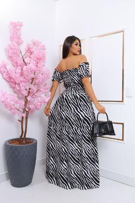 Imagem de Vestido longo cigana com elastex de tecido viscolinho