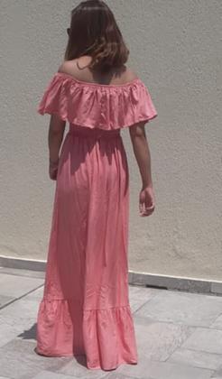 Imagem de Vestido longo Ciganinha Com Babado Feminino em Viscolino