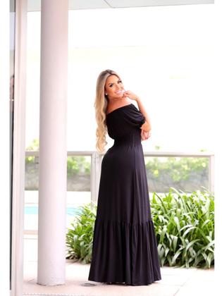 Imagem de Vestido Longo Ciganinha Lastex na CIntura