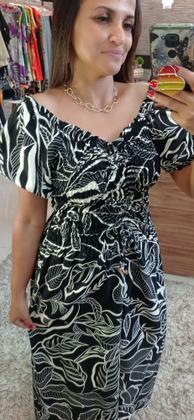 Imagem de Vestido Longo com Lastex