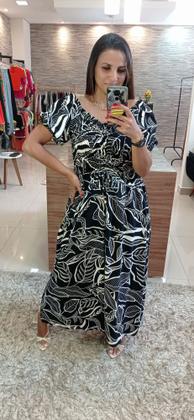 Imagem de Vestido Longo com Lastex