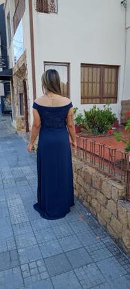 Imagem de Vestido longo de festa, azul marinho G