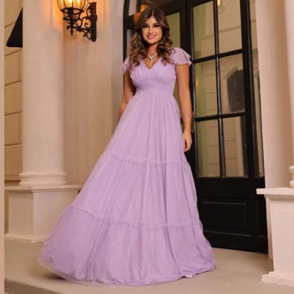 Imagem de Vestido longo de festa com decote v serve para madrinha , formatura, 15 anos.