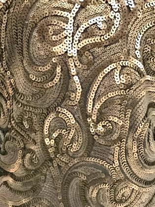 Imagem de Vestido Longo De Festa Indiano, Tule Bord Com Paetê, Cinza