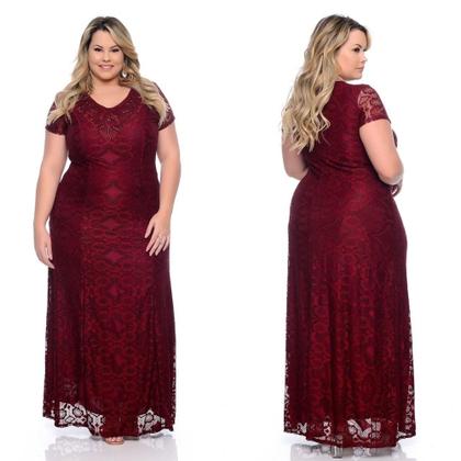Imagem de Vestido Longo De Festa Plus Size Aniversario Civil Batizado - Eduarda Moda Fashion