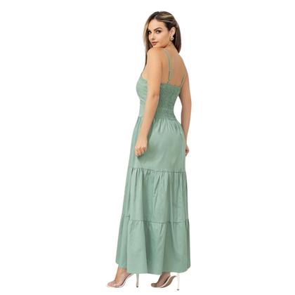 Imagem de Vestido Longo Elegante Feminino Com Alça Ajustável Com Bojo Festa Tricoline Donna Martins