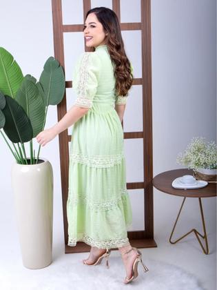 Imagem de Vestido Longo Elegante Soltinho Verão de Festa Luxo Moderno