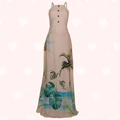 Imagem de Vestido Longo Estampa Brisa do Mar - Moda Casual Chic 