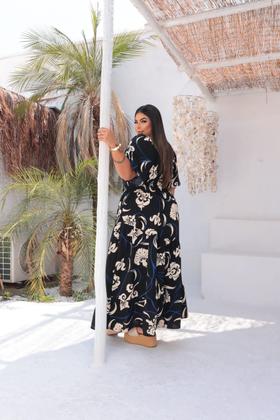 Imagem de Vestido Longo Estampado C/manga 3/4 6 Geração G1 G2 G3 G4