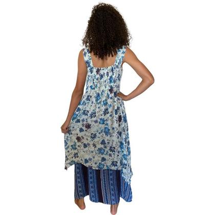 Imagem de Vestido Longo Feminina Regata Estampado Viscose Com Renda432