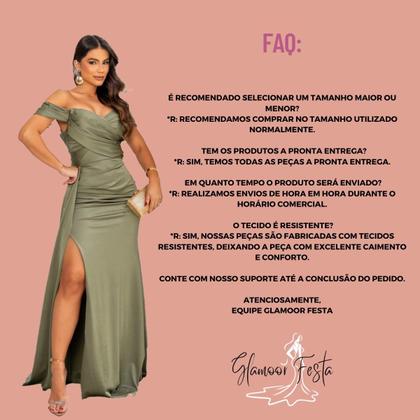 Imagem de Vestido Longo Festa Cetim Ombro a Ombro com Fenda Lateral