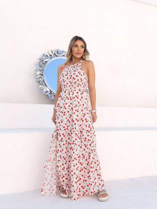 Imagem de Vestido longo frente unica com fenda cod:2049