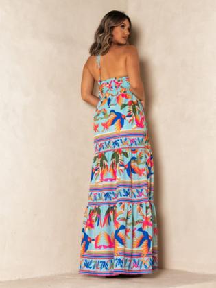 Imagem de Vestido longo frente unica com fenda cod:2049