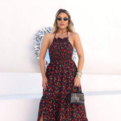 Imagem de Vestido longo frente unica com fenda cod:2049