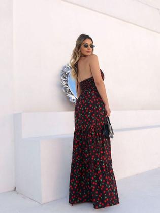 Imagem de Vestido longo frente unica com fenda cod:2049