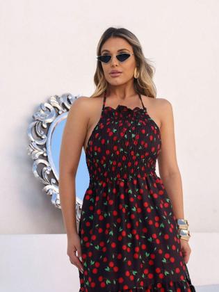 Imagem de Vestido longo frente unica com fenda cod:2049