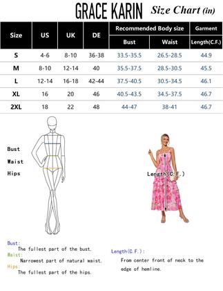 Imagem de Vestido longo GRACE KARIN Elegante floral em camadas verde S de chiffon