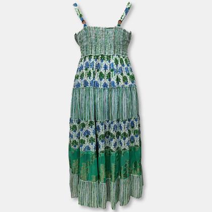 Imagem de Vestido Longo Indiano Alça Crepe Estampado Boho Plus Size