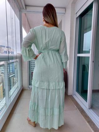 Imagem de Vestido Longo Indiano Lurex Luxo Boho Chic c/ Forro-cod.70