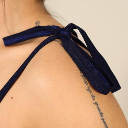 Imagem de Vestido Longo Lastex Feminino Moda Evangélica Alça Amarrar Soltinho Moda Verão