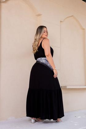 Imagem de Vestido Longo Livia Viscose Plus Size PRETO