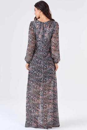Imagem de Vestido Longo PKS Estampa Unique Brown