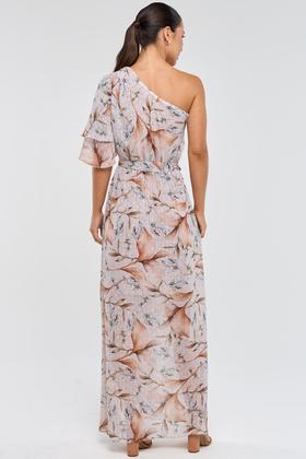 Imagem de Vestido Longo PKS Um Ombro Só Estampa Mousse