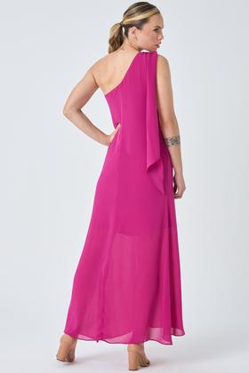 Imagem de Vestido Longo PKS Um Ombro Só Rosa Pink
