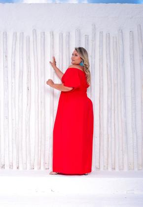 Imagem de Vestido Longo Plus Size Ciganinha Tamanho Grande verão