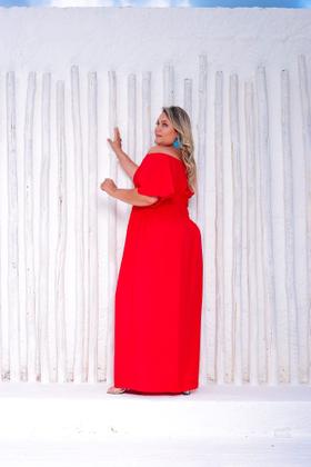 Imagem de Vestido Longo Plus Size Ciganinha Verão