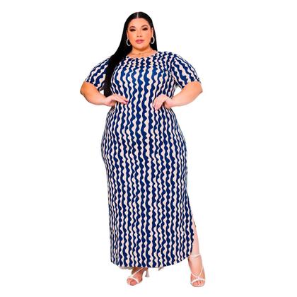 Imagem de Vestido Longo Plus Size Com Fenda