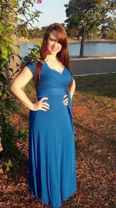 Imagem de Vestido Longo Plus Size Faixa Moda Evangélica Feminina