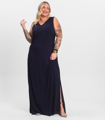 Imagem de Vestido Longo Plus Size Infinita Cor Azul