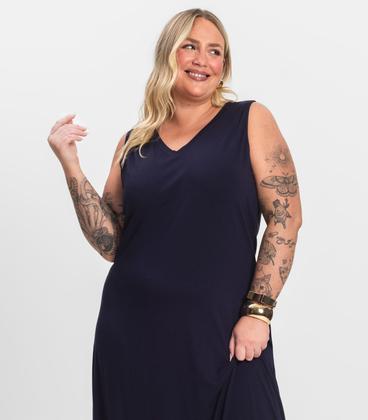 Imagem de Vestido Longo Plus Size Infinita Cor Azul
