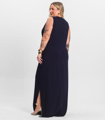 Imagem de Vestido Longo Plus Size Infinita Cor Azul