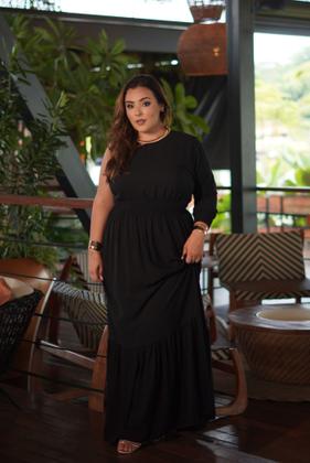 Imagem de Vestido Longo Plus Size Mula Manca Elegante Festa Ajustável Modelador Afina Cintura