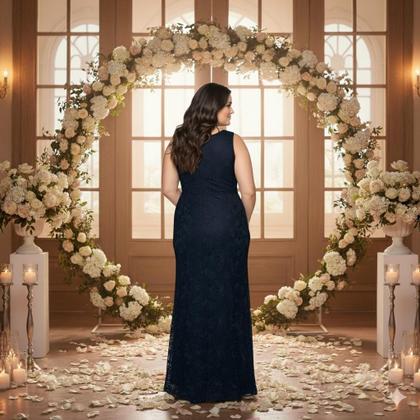Imagem de Vestido Longo Renda 77 Madrinha Festa Plus Size Formatura