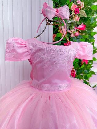 Imagem de Vestido Longo Rosa Bebê Babadinho para Meninas - Coleção Enjoy