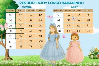 Imagem de Vestido Longo Rosa Bebê Babadinho para Meninas - Coleção Enjoy