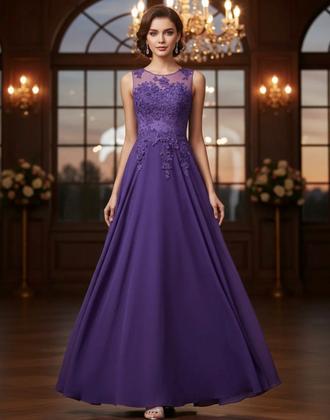 Imagem de Vestido longo Seda Chiffon madrinha festa casamento 2H