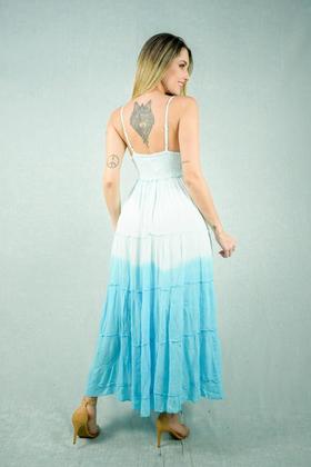 Imagem de Vestido Longo Viscose de Alcinha Degradê GE670D com Cordão