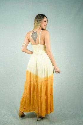 Imagem de Vestido Longo Viscose de Alcinha Degradê GE670D com Cordão