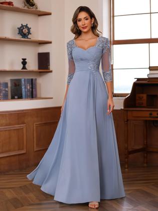 Imagem de Vestido Loyeloy Lace Mother of the Bride 2025 Aqua Blue Tamanho 12