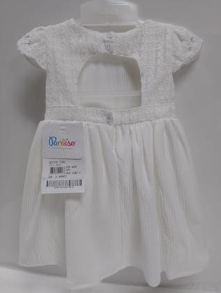 Imagem de Vestido Luxo Bebê Menina Batizado Verão Branco Paraiso 12365