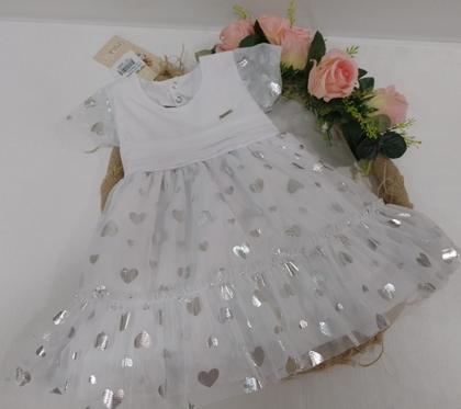 Imagem de Vestido Luxo Bebê Menina Festa Batizado Lessa Kids Ref. 7986