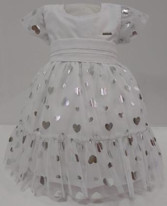 Imagem de Vestido Luxo Bebê Menina Festa Batizado Lessa Kids Ref. 7986