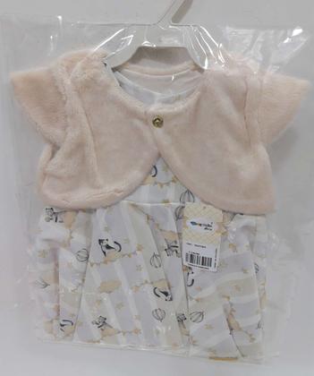Imagem de Vestido Luxo Bebê Menina Inverno Enxoval Chuquinha Baby