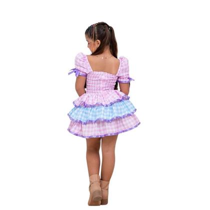 Imagem de Vestido Luxo Festa Junina Caipira diversas cores 4 a 12 anos