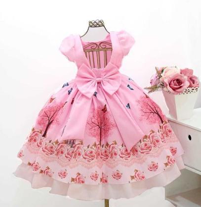 Imagem de Vestido Luxo Infantil Tema Jardim Encantado Das Borboletas